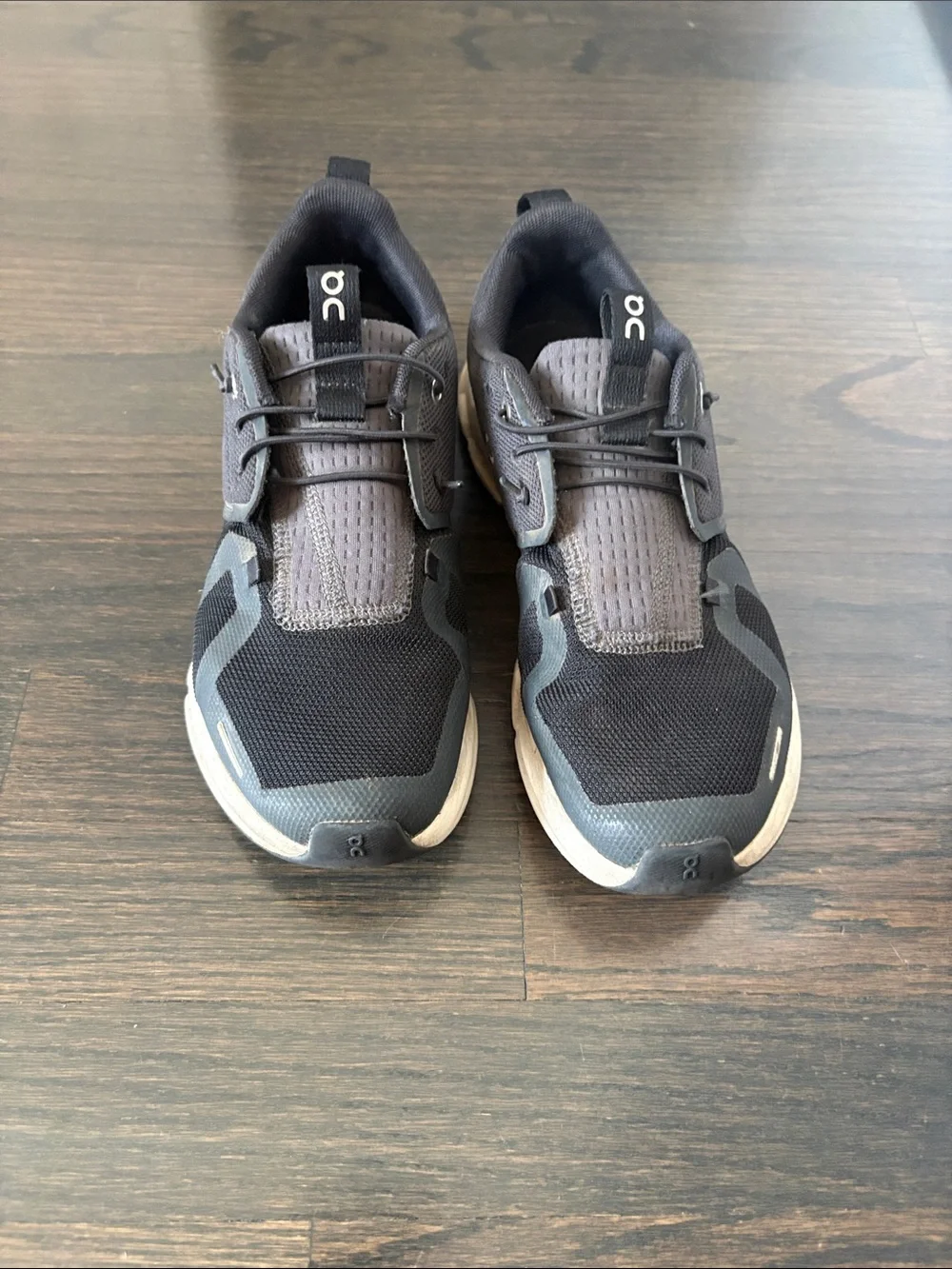 On Running Youth Black and Gray Performance Running Sneakers